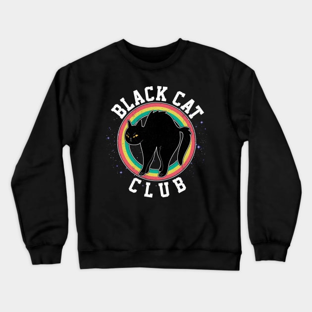 Black Cat Club Crewneck Sweatshirt by sopiansentor8